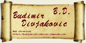 Budimir Divjaković vizit kartica